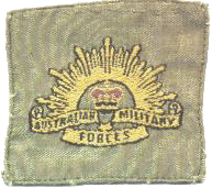 Sewn Rising Sun Emblem of the Australian Military Forces